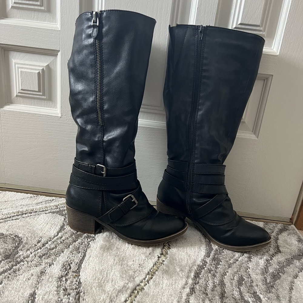 Kohl's Black Heeled Boots for Women